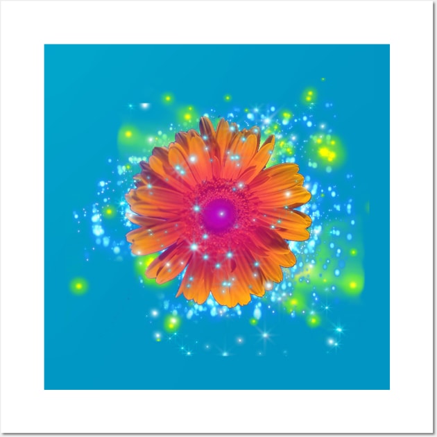 Sparkle Daisy Wall Art by TinBennu